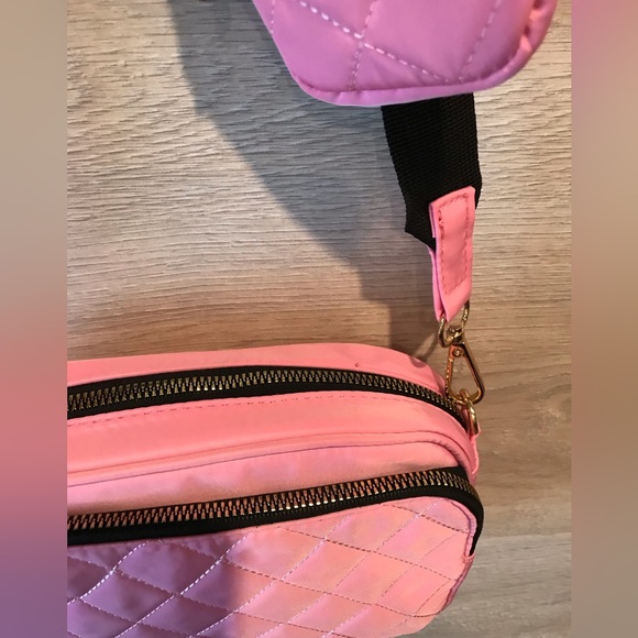 New ARDENE Crossbody Purse Pink Quilted - Picture 4 of 4